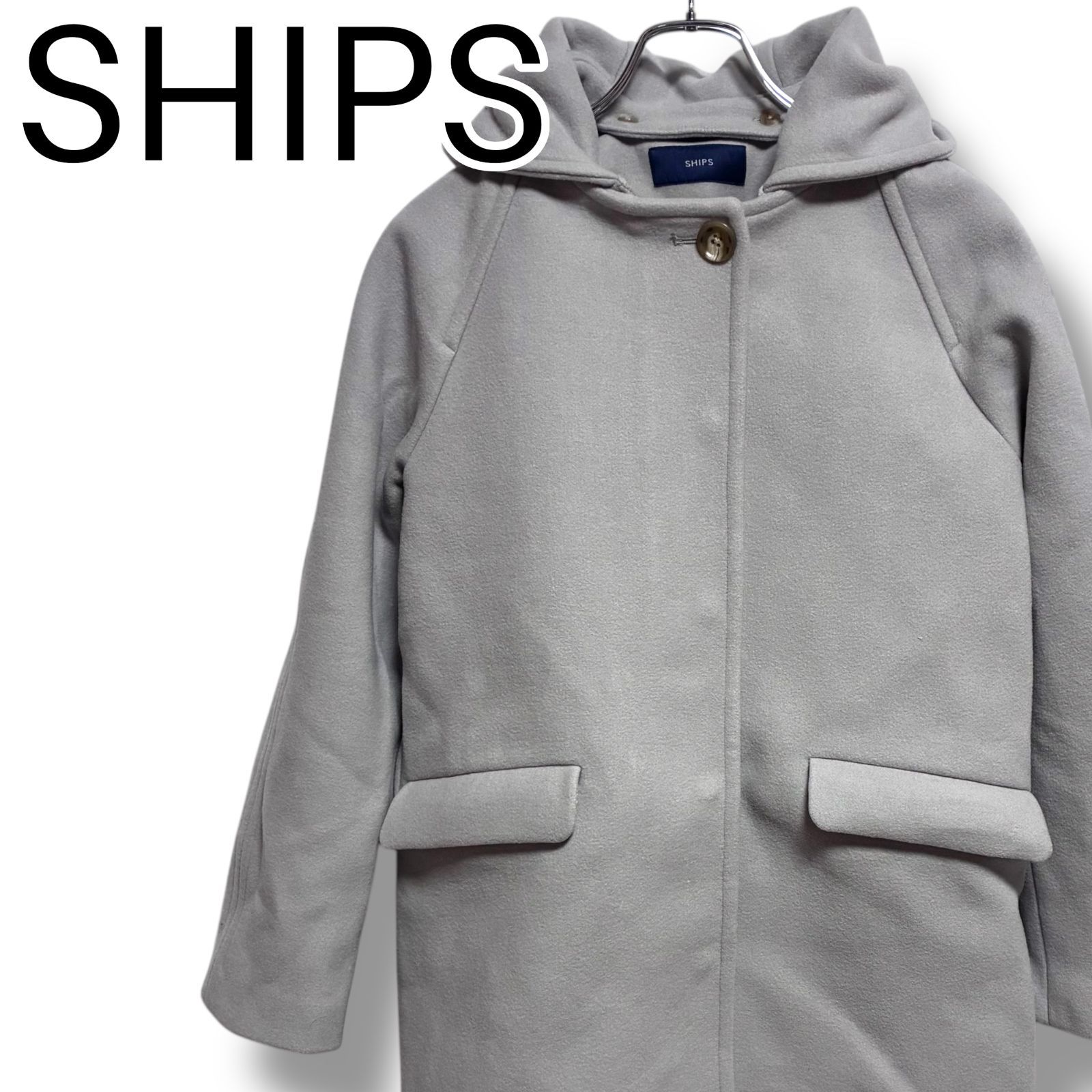 SHIPS シップス グレー レディース アウター ジャケット ロングコート 