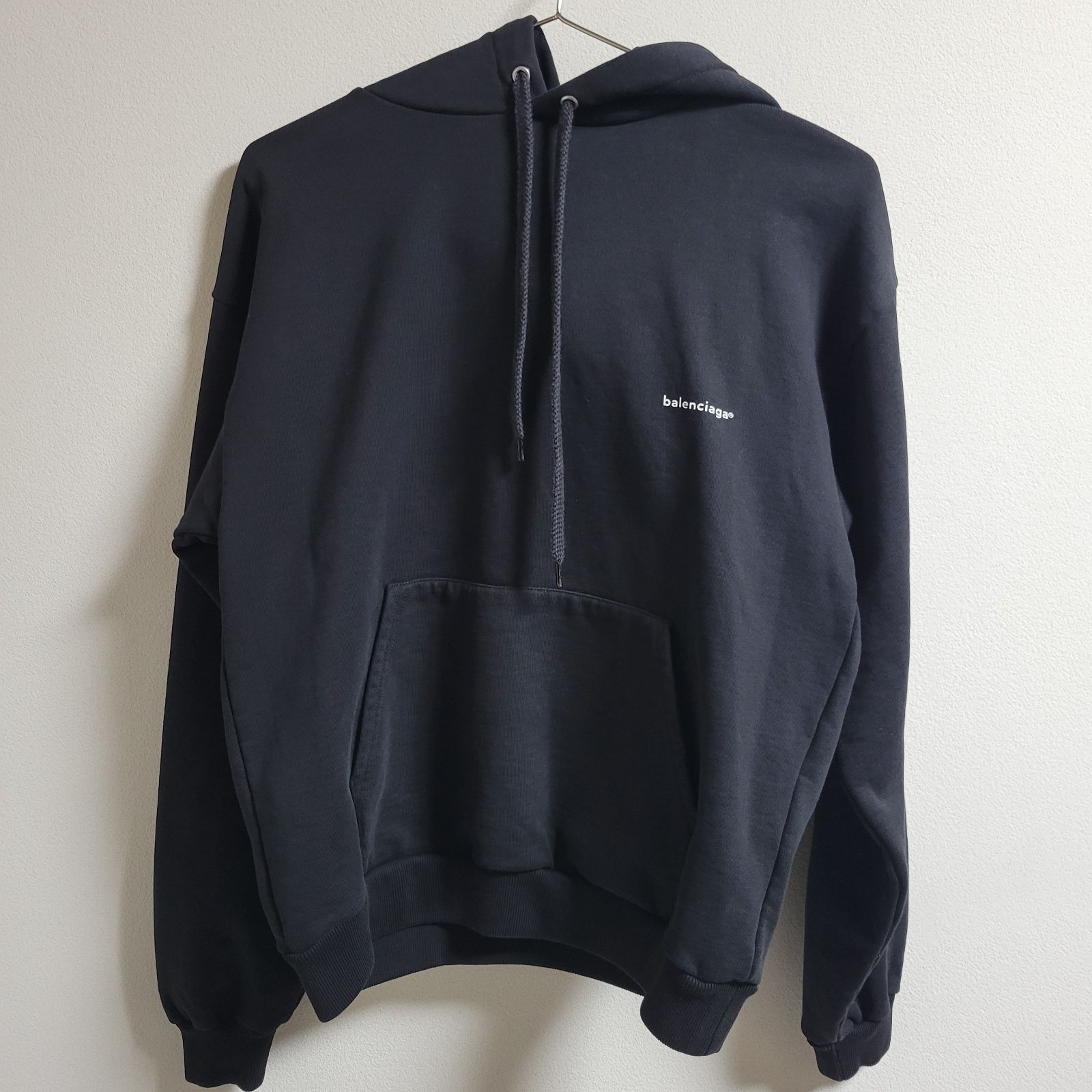 BALENCIAGA バレンシアガ ロゴ パーカー XXS ブラック フーディ 黒 