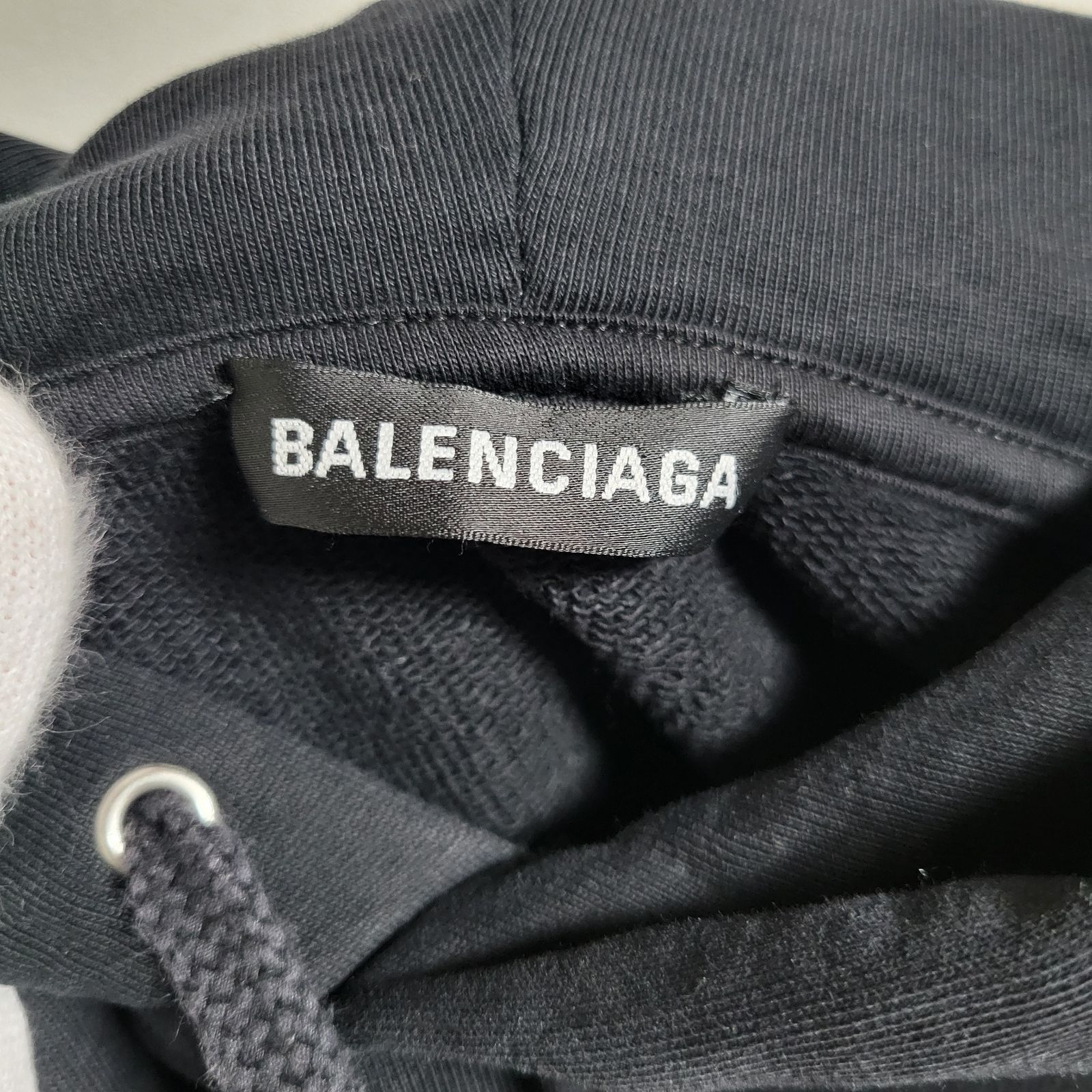 BALENCIAGA バレンシアガ ロゴ パーカー XXS ブラック フーディ 黒 