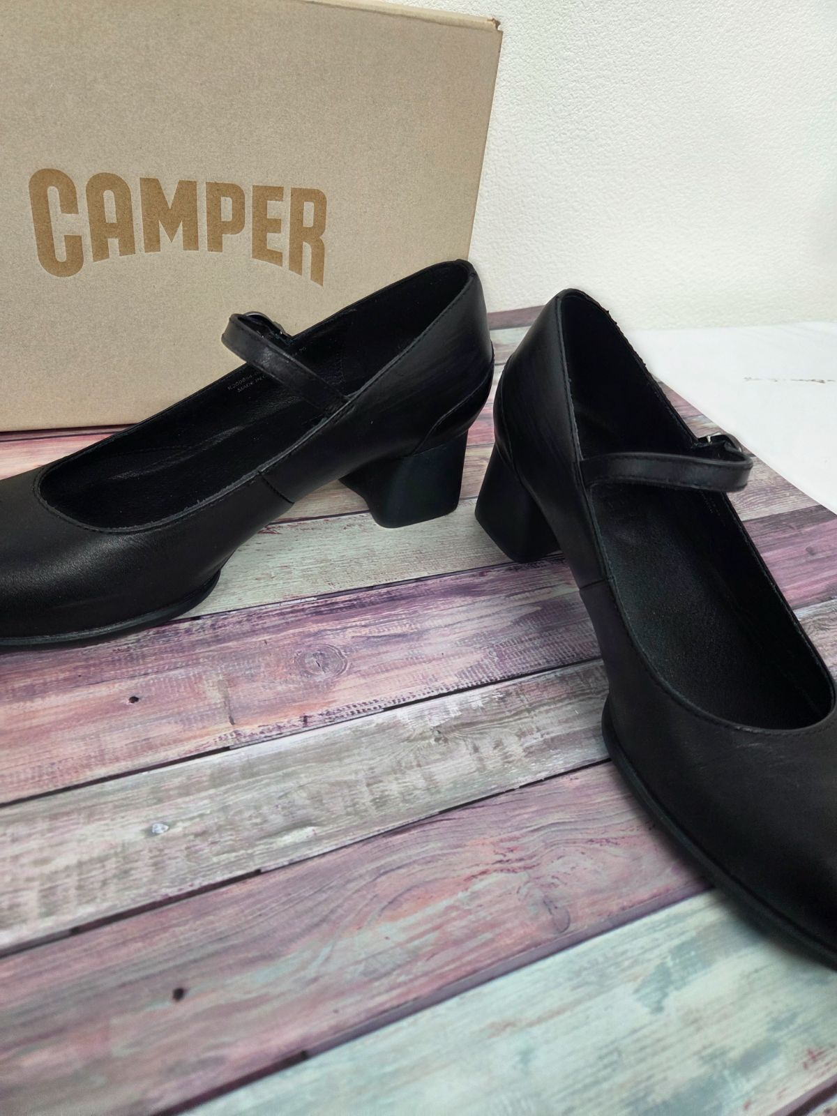 CAMPER カンペール KATIE ケイティ ストラップ パンプス ブラック EU37