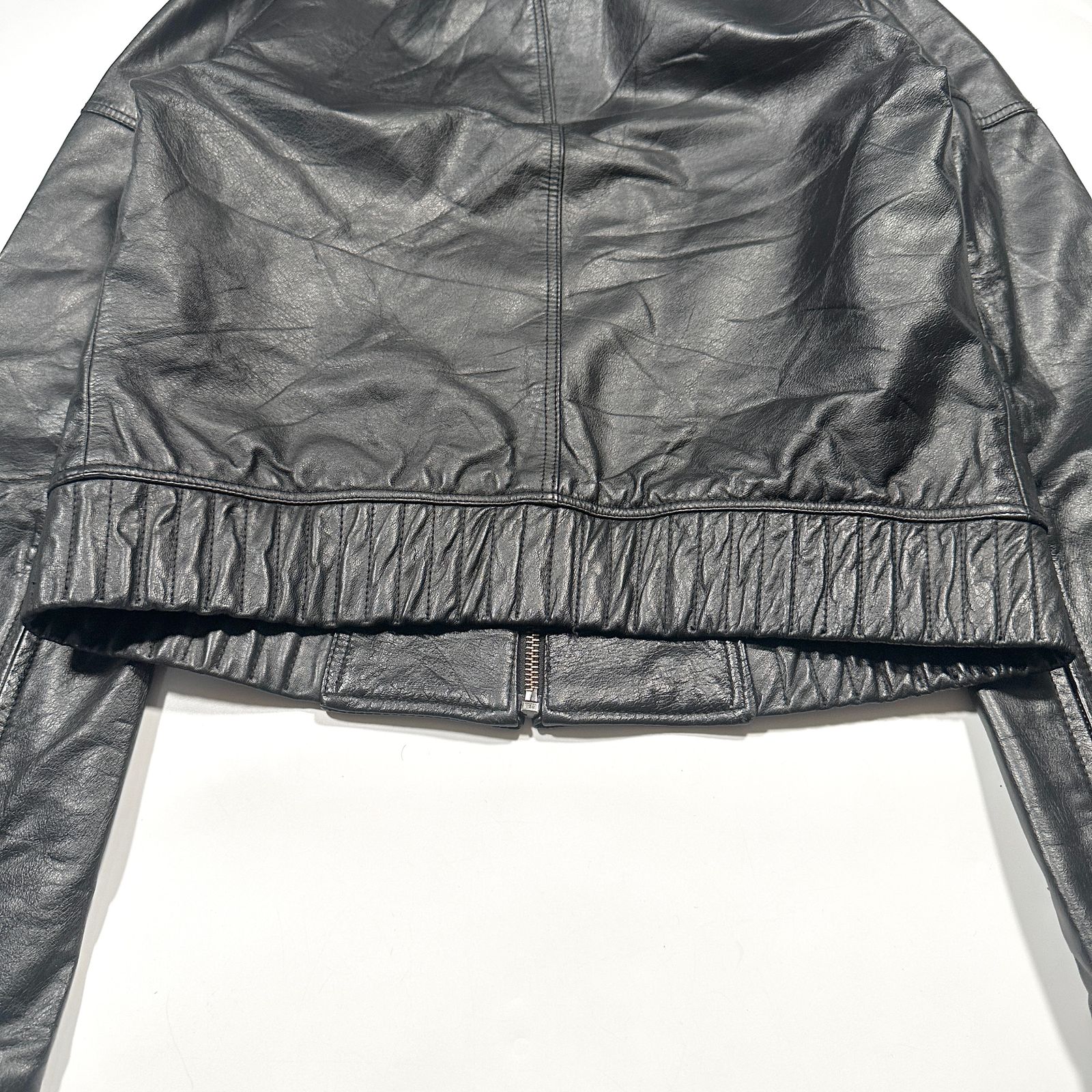 DIESEL ディーゼル レザー ライダースジャケット バックロゴ ブラック 