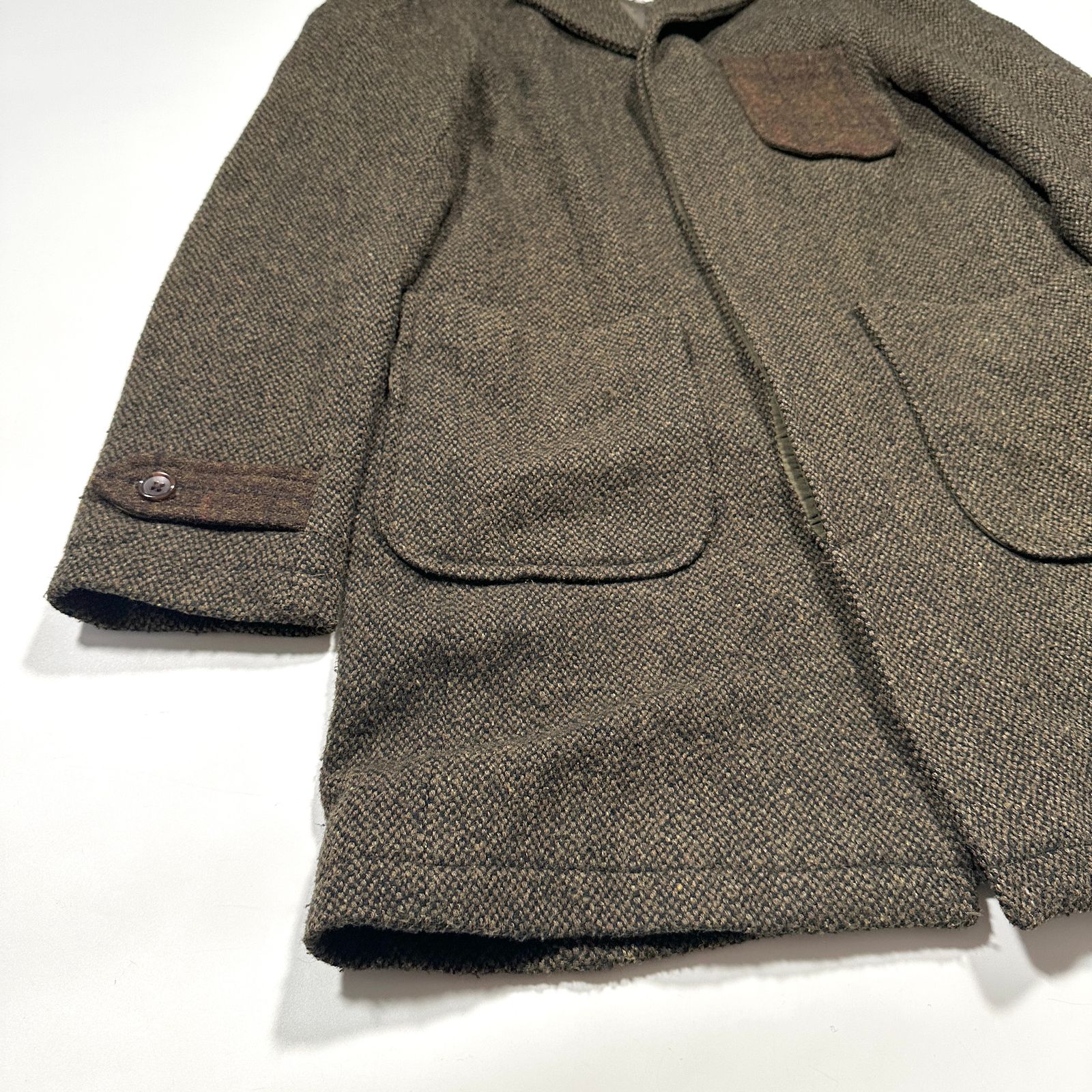 美品】HarrisTweed ハリスツィード ヘリンボーンツイード チェスター