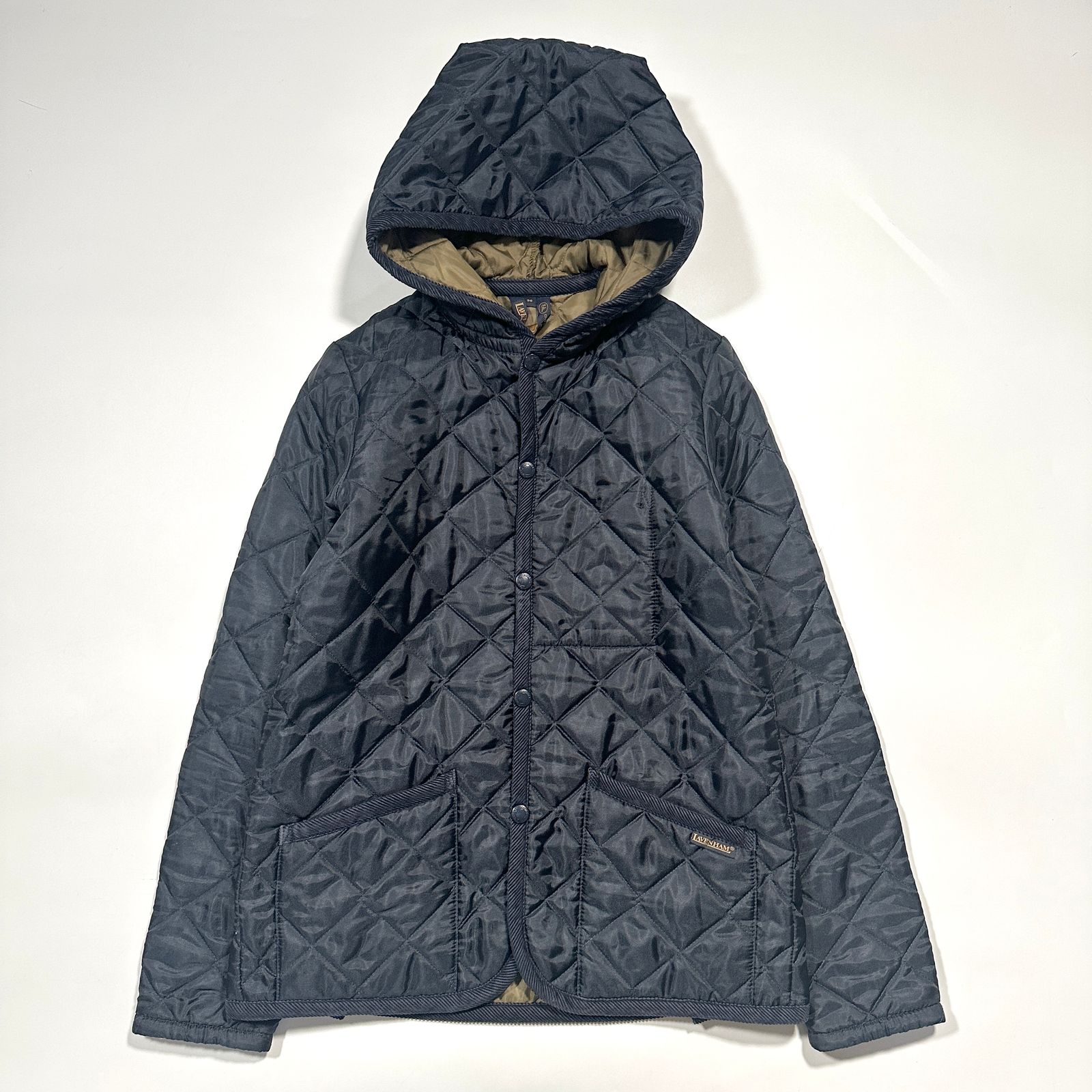 美品】LAVENHAM ラベンハム キルティング ジャケット ネイビー 36