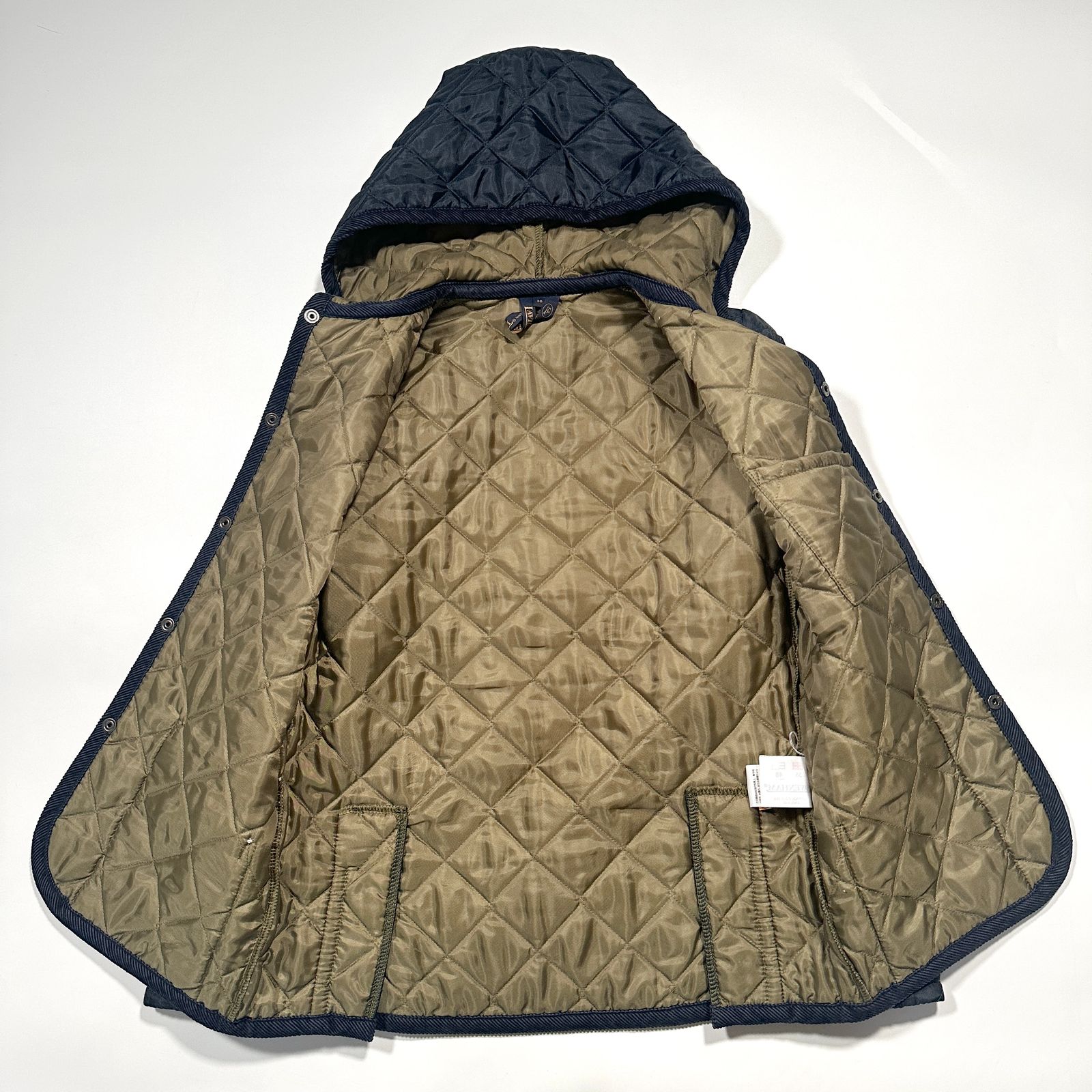 美品】LAVENHAM ラベンハム キルティング ジャケット ネイビー 36