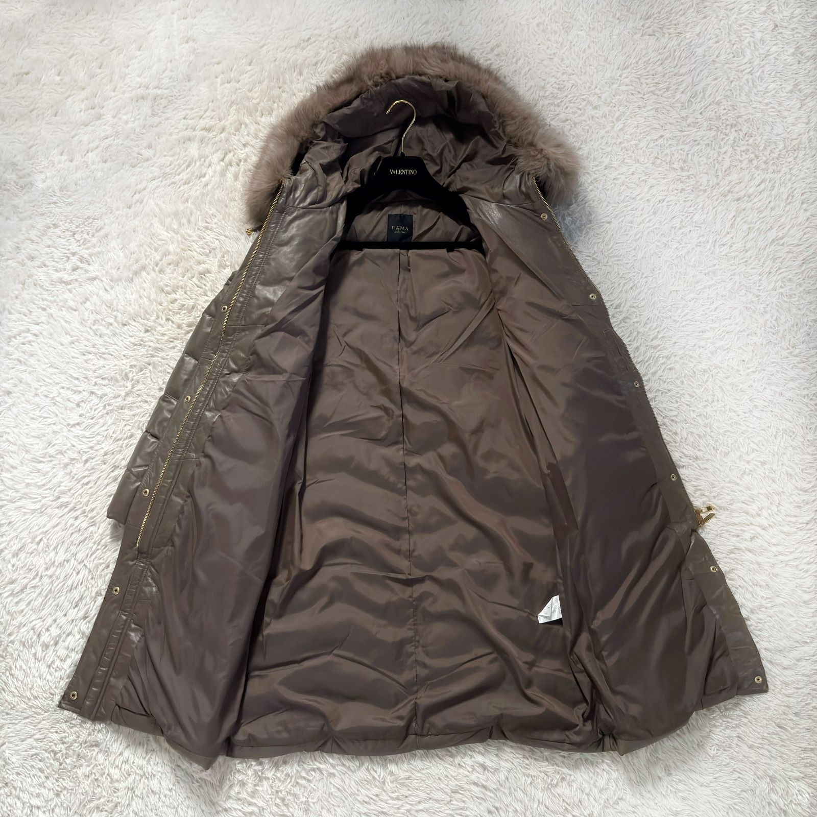 美品　ダーマコレクション　ダウンコート　ロング　コート　フォックスファー　M 美品 ダーマコレクション ダウンコート ロング コート フォックス