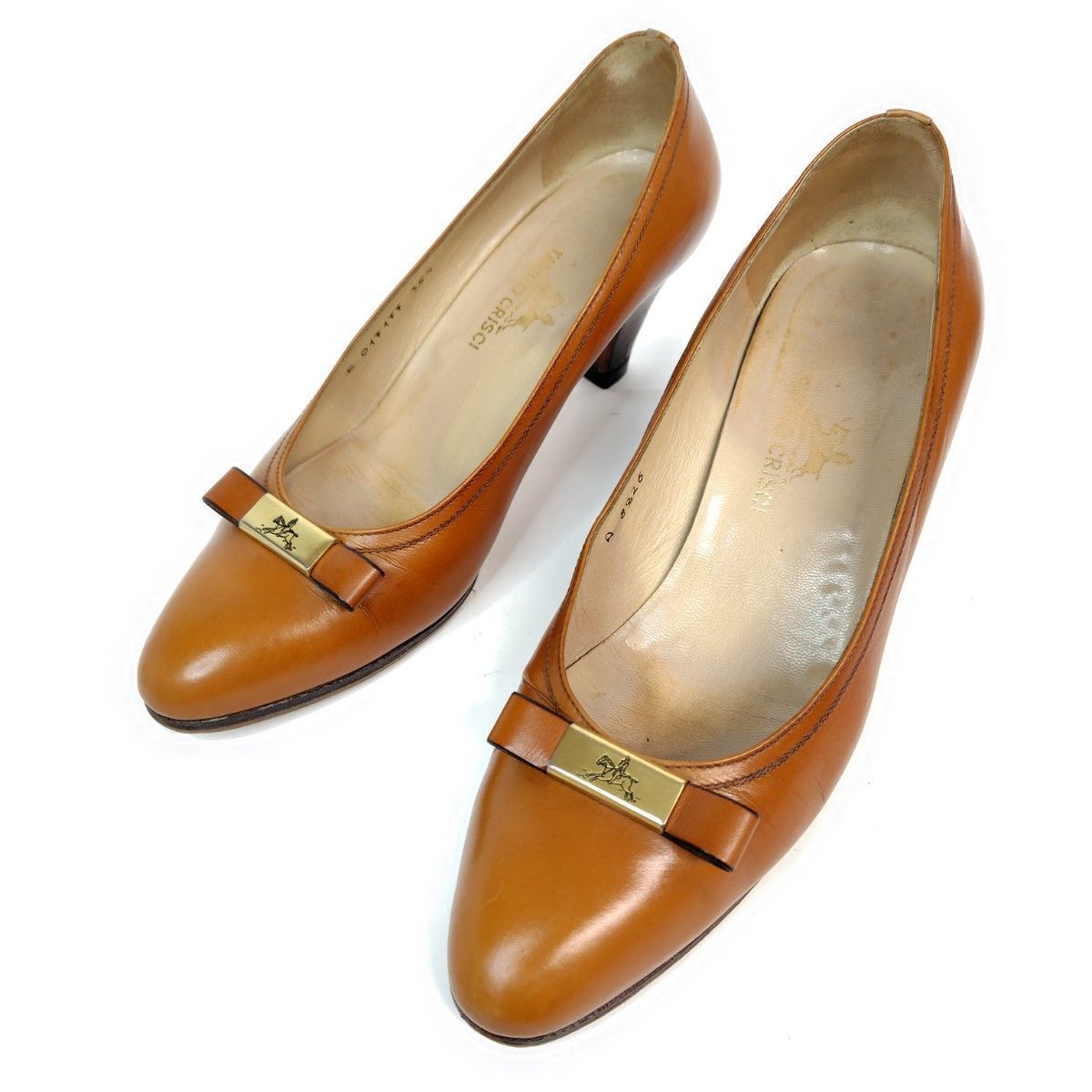 TANINO CRISCI タニノクリスチー パンプス 35.5B リボン レザー