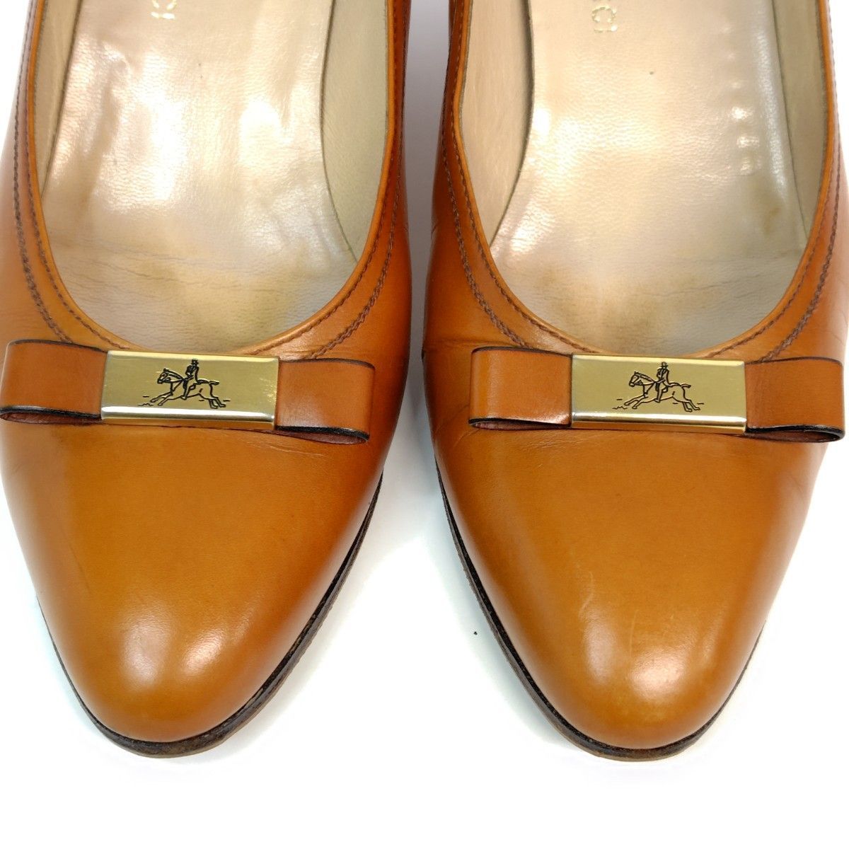 TANINO CRISCI タニノクリスチー パンプス 35.5B リボン レザー