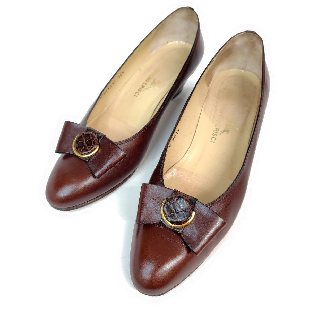 TANINO CRISCI タニノクリスチー パンプス 35.5B リボン 2way レザー