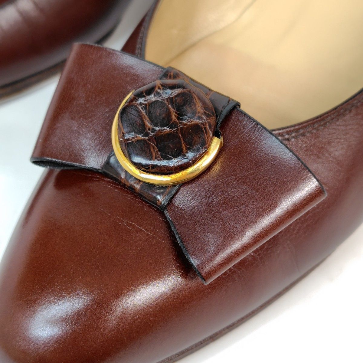 TANINO CRISCI タニノクリスチー パンプス 35.5B リボン 2way レザー