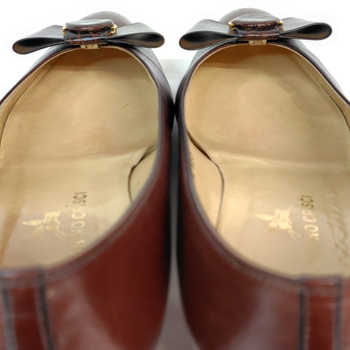 TANINO CRISCI タニノクリスチー パンプス 35.5B リボン 2way レザー