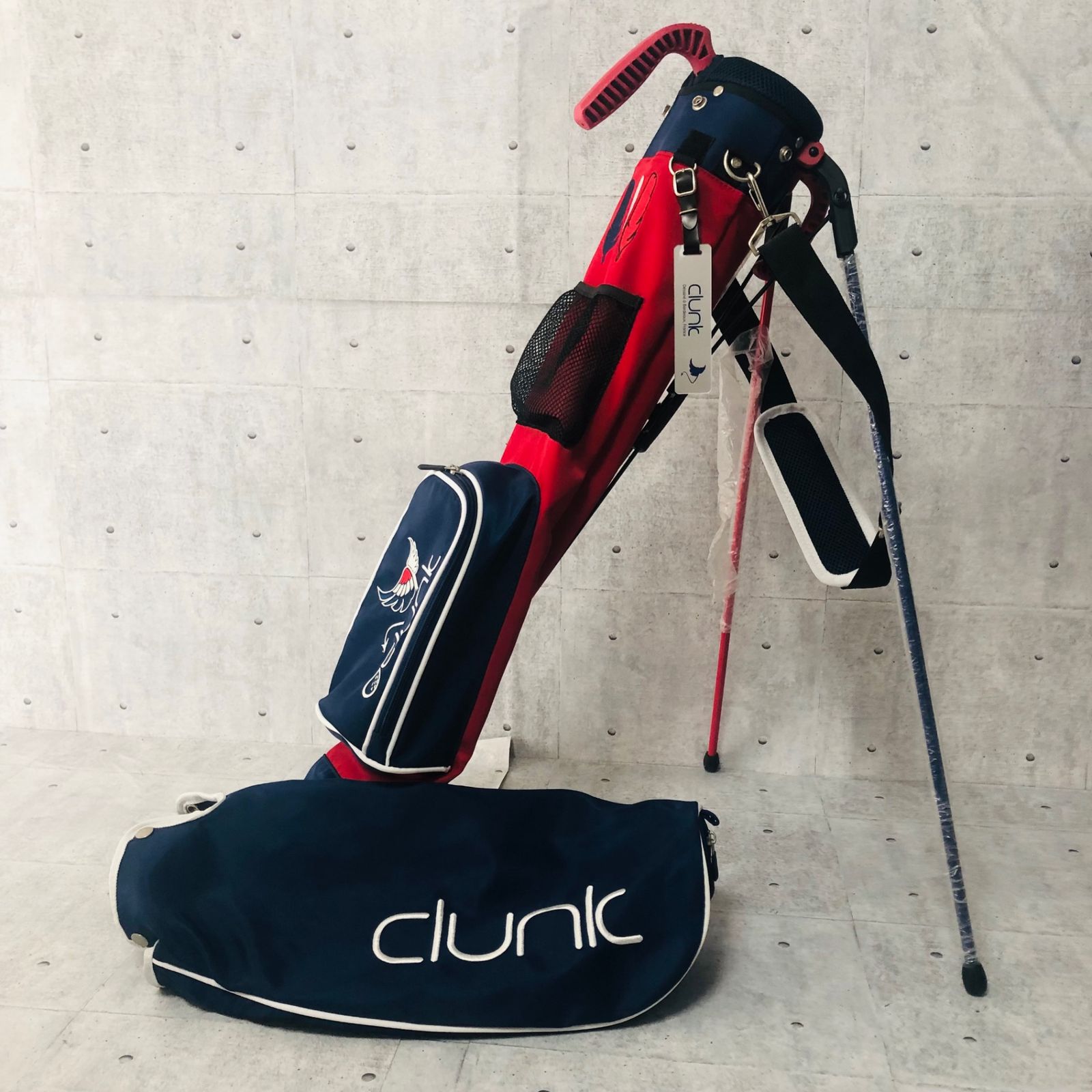 clunk クランク セルフスタンド クラブケース クラブバッグ ネイビー