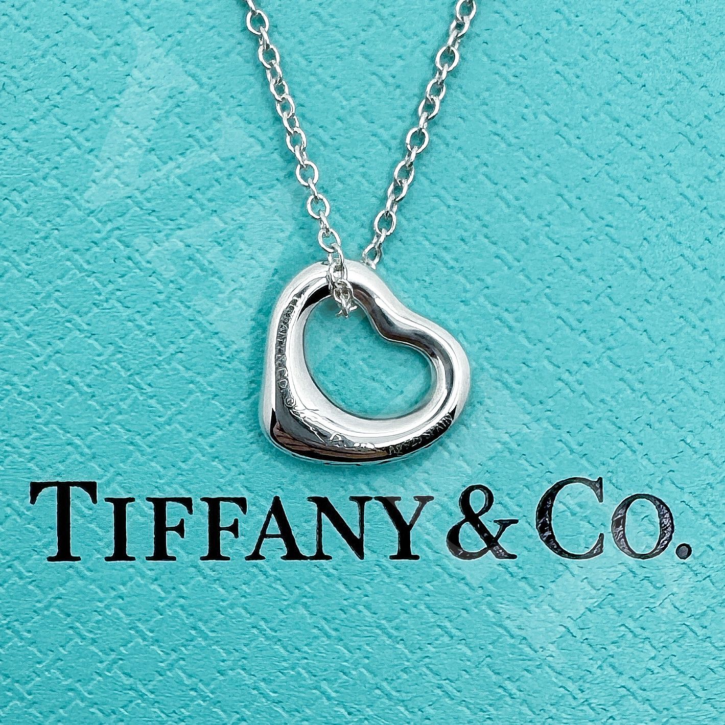 TIFFANY&Co. 極美品 11mm オープンハート ネックレス Ag925 - メルカリ