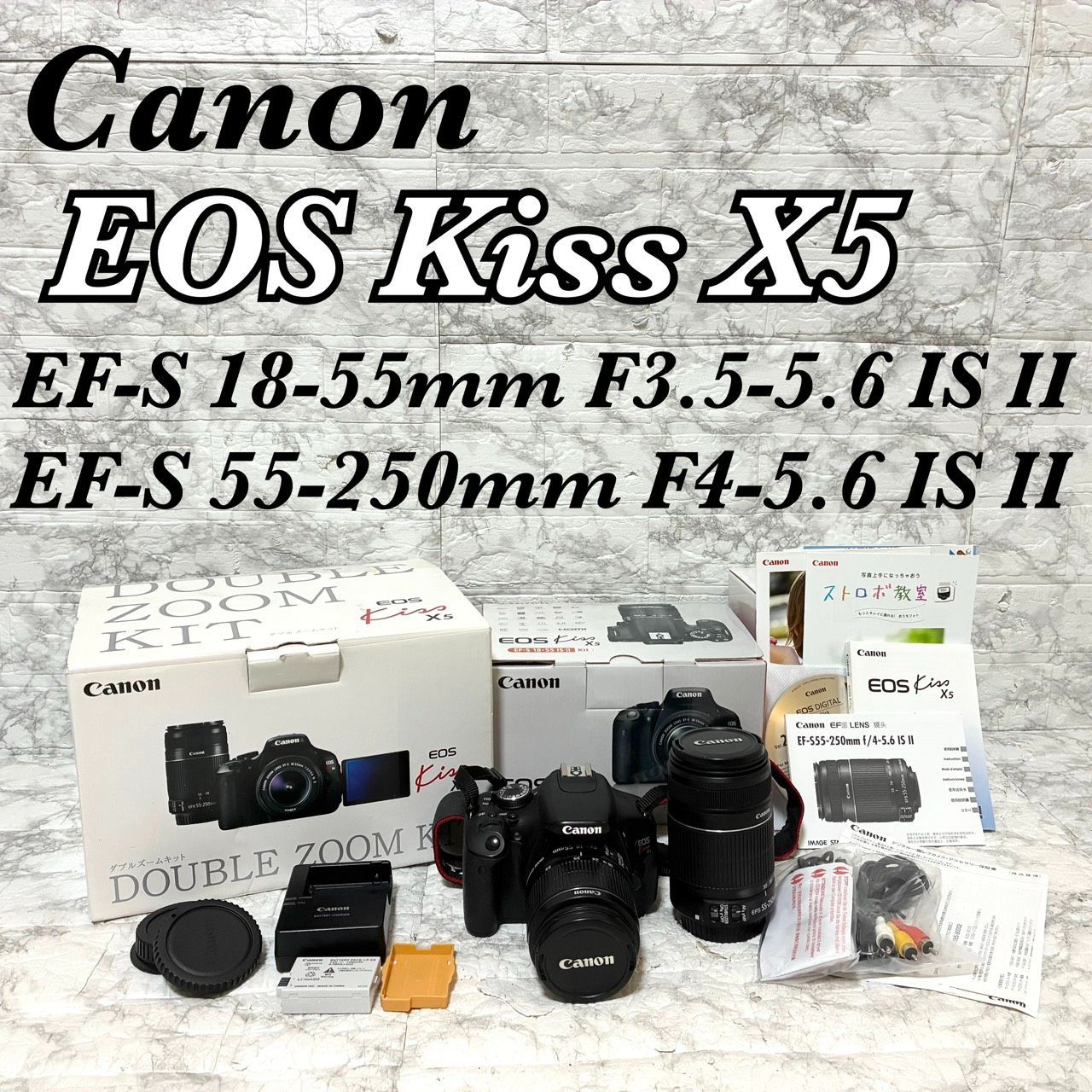 完動品 極美品】付属品完品 CANON EOS KISS X5 ダブルズームキット
