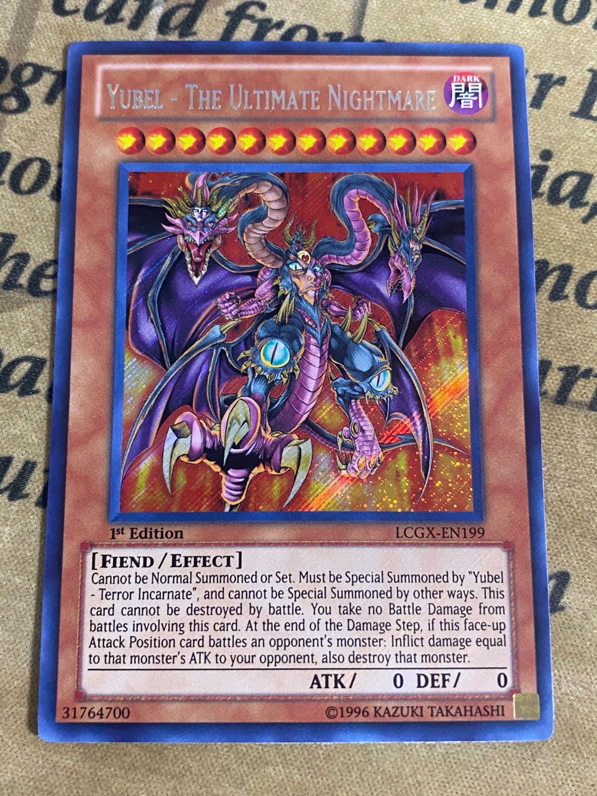 遊戯王 ユベル Das Extremer Traurig Drachen 英語版 1st シークレット