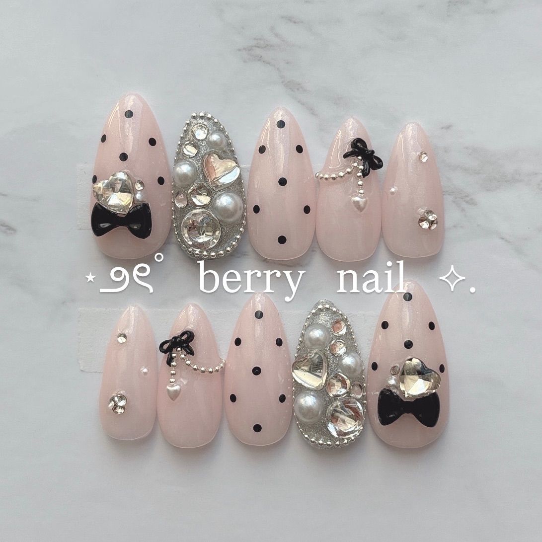 ちゅるん ネイルチップ 韓国 ワンホン フレンチガーリー 量産型 推し