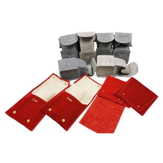 カルティエ 時計用 ケース アクセサリー用 箱 保存袋 レッド グレー