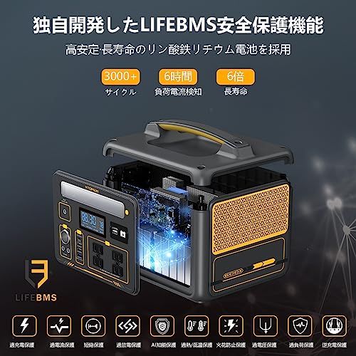 VTOMAN ポータブル電源600X 299Wh リン酸鉄リチウムイオン電池 VTOMAN JUMP 600X ポータブル電源 AC定格600W(ピーク1200W) 299Wh 大