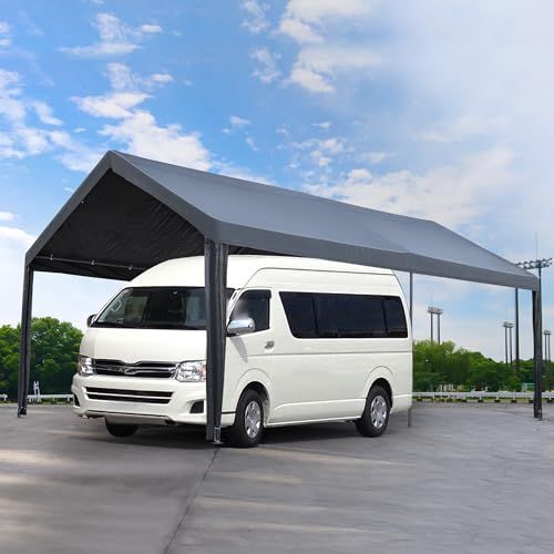 大カーポート UVカット 3×6m 車庫 防雨 ガレージテント 車庫 お祭り 倉庫 ガレージテント カーポート 軽自動車用 大型 車 駐車 スチール製  頑丈 仮設倉庫 タープテント UPF50+ DIY 日本語取扱説明書付き (ブラック_長さ b1d34ef6 - メルカリ