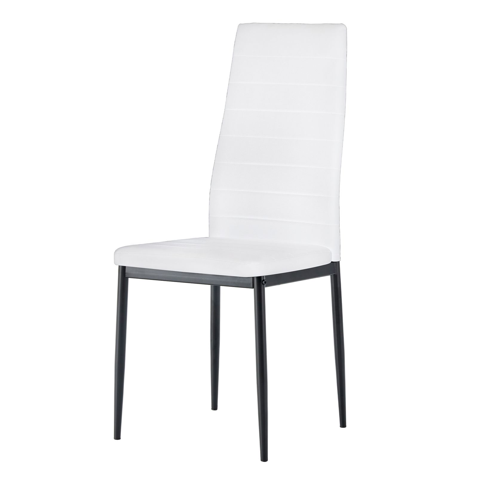 【ホワイト座面 黒足 4脚】ダイニングチェア 椅子 イス レザー 食卓椅子レトロ BTM ダイニングチェア 4脚セット レザー 椅子 食卓椅子 コンパクト