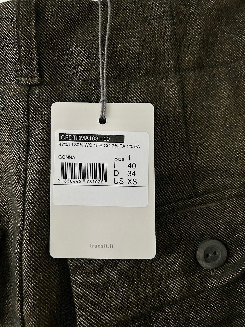 美品】transit par-such GONNA リネン ウール コットン スカート