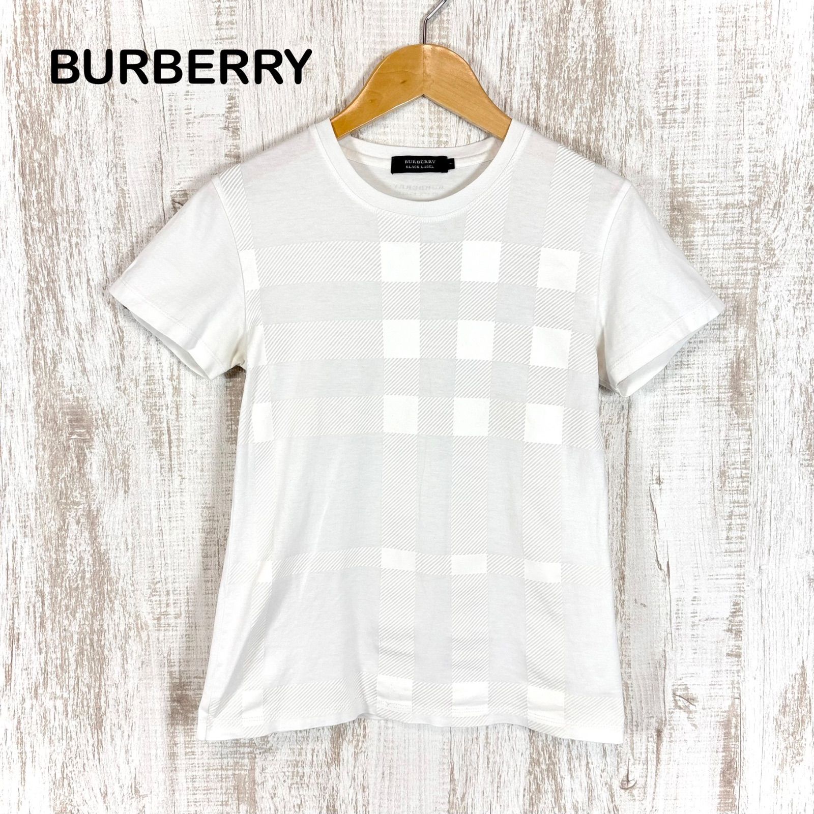 BURBERRY BLACK LABEL バーバリーブラックレーベル チェック クルー 