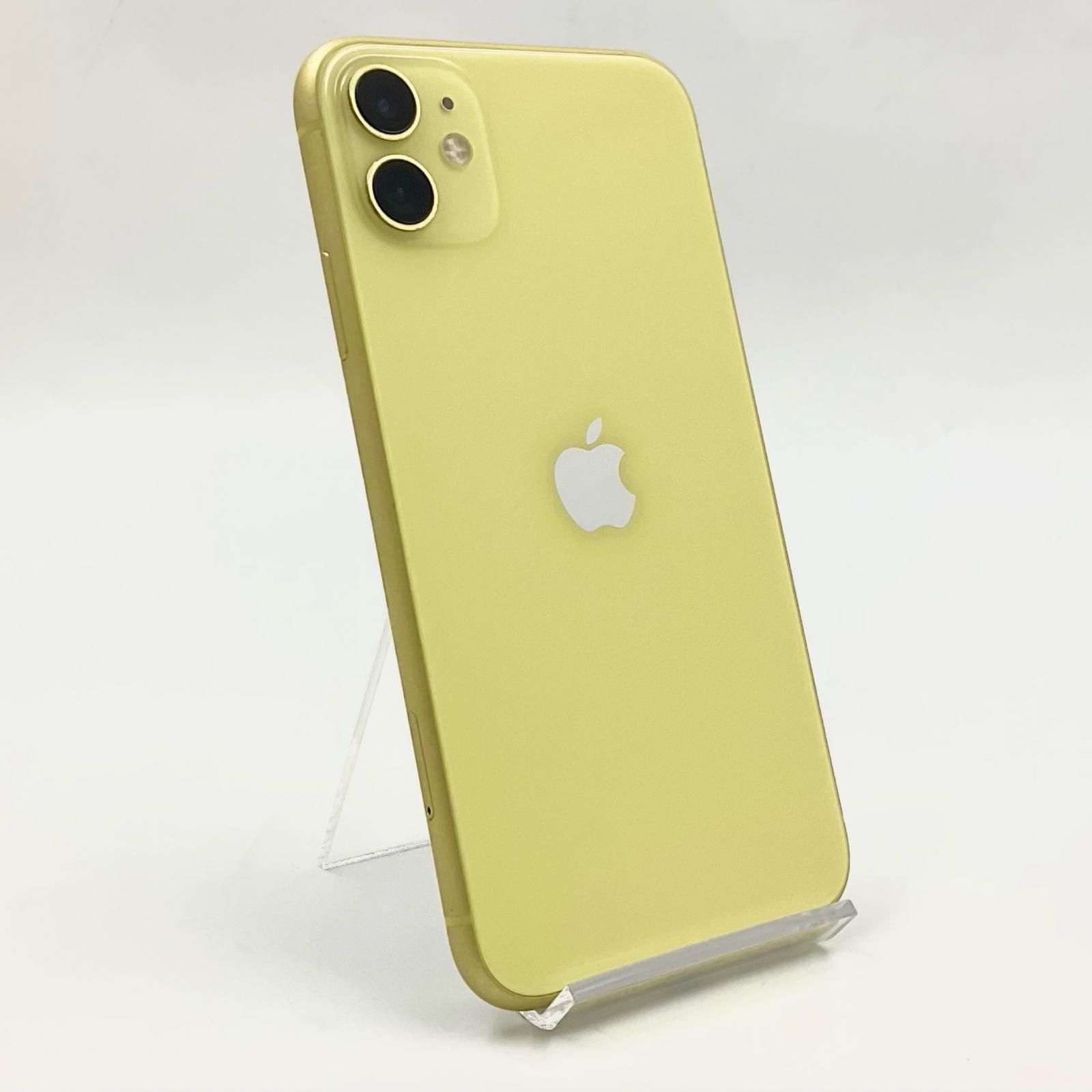Apple iPhone 11 イエロー 初期化済み SIMなし iPhone 11 64GB イエロー au SIMフリー 白ロム 動作確認済 74%【全額