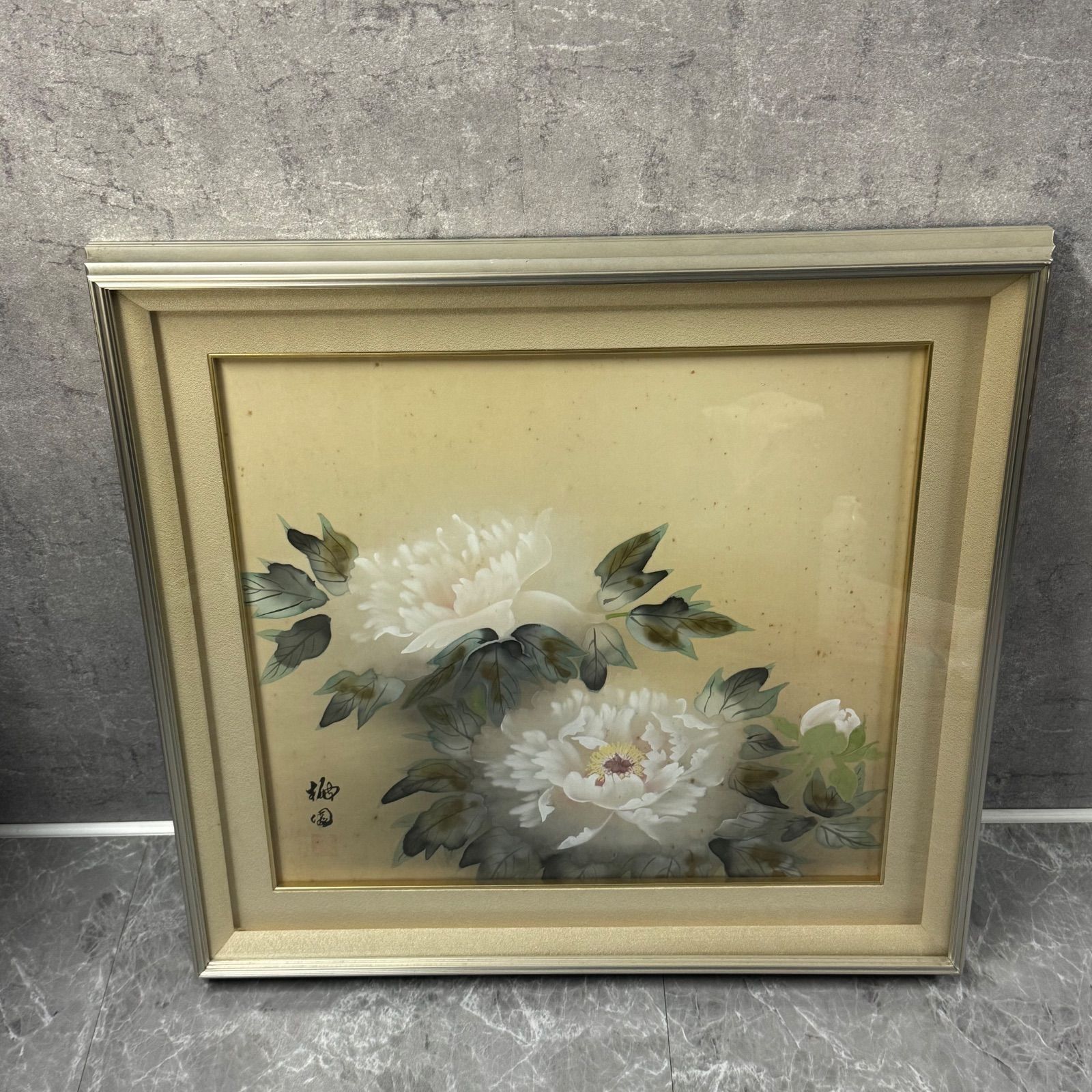 目立った傷や汚れなし 牡丹 絵画 日本画 花 王者 富貴 縁起物