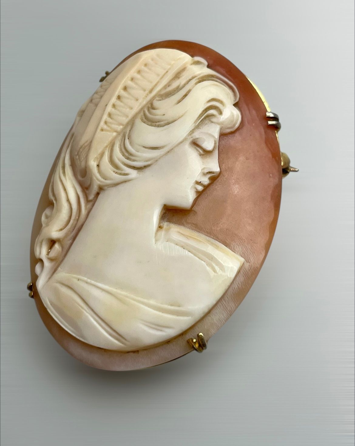 大ぶり 2WAY】アンティーク シェルカメオ ブローチ ペンダントトップ