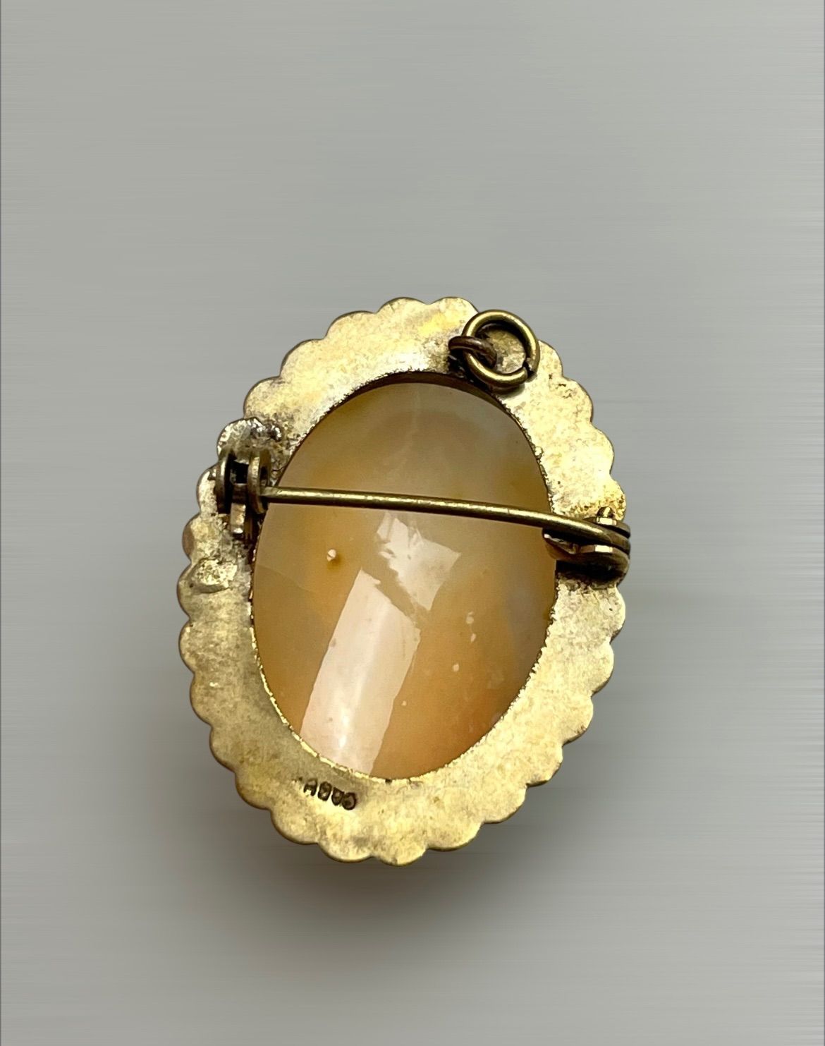 9CT GOLD HALL MARKED カメオ 2WAY ブローチ ペンダント 9CT GOLD HALL