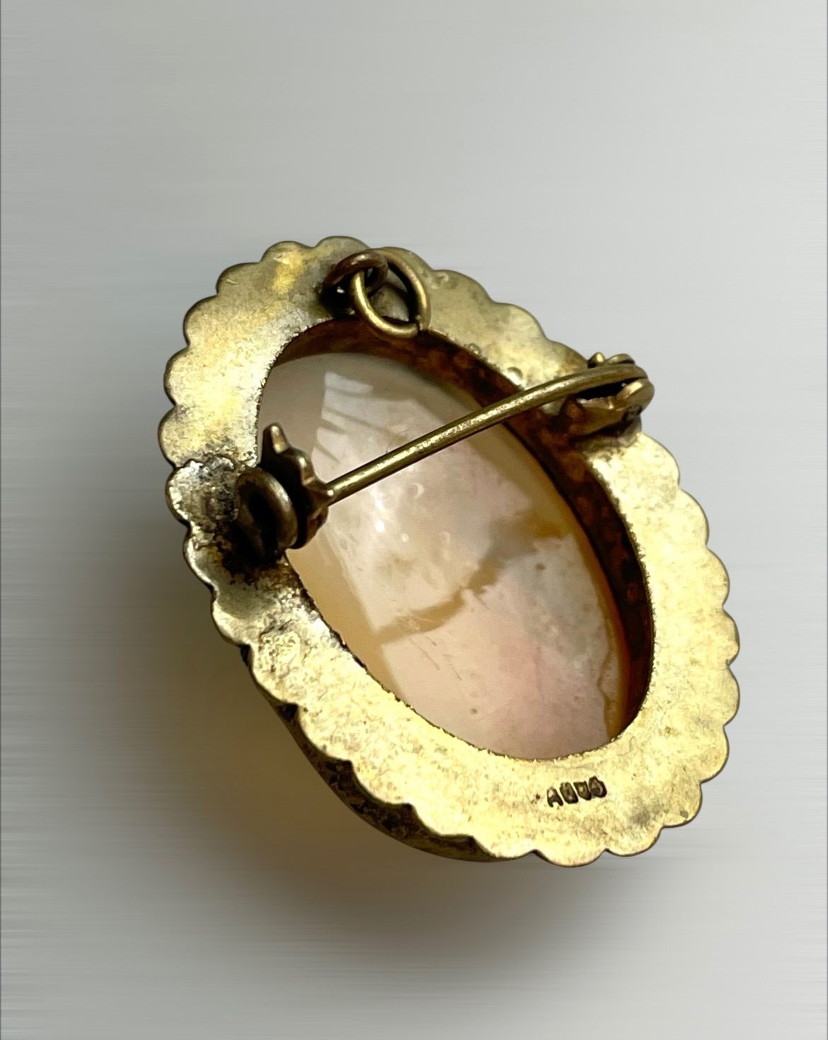 ヴィンテージ シェルカメオ ブローチ＆ペンダントトップ 2WAY 貴婦人