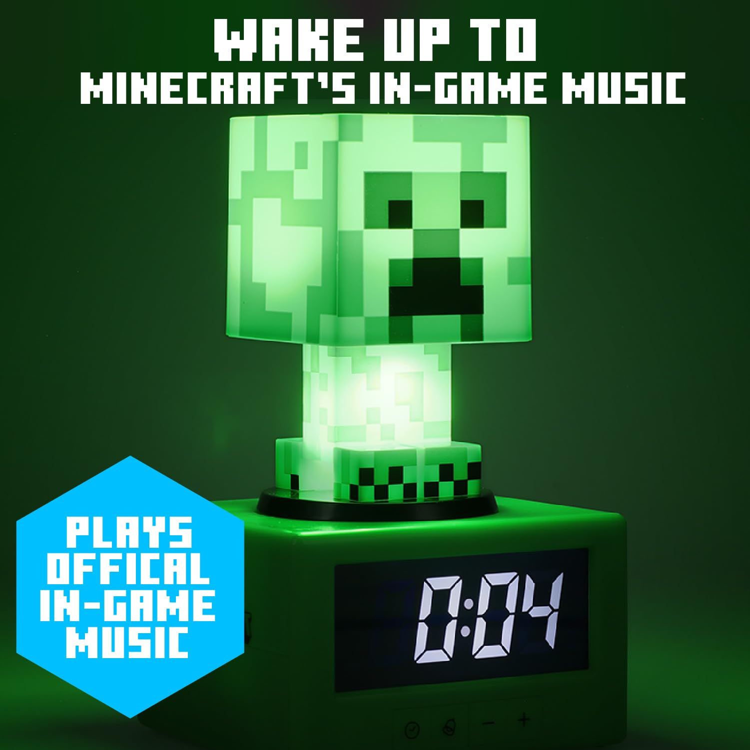 Paladone Minecraft クリーパー 目覚まし時計 - 公式ライセンス商品