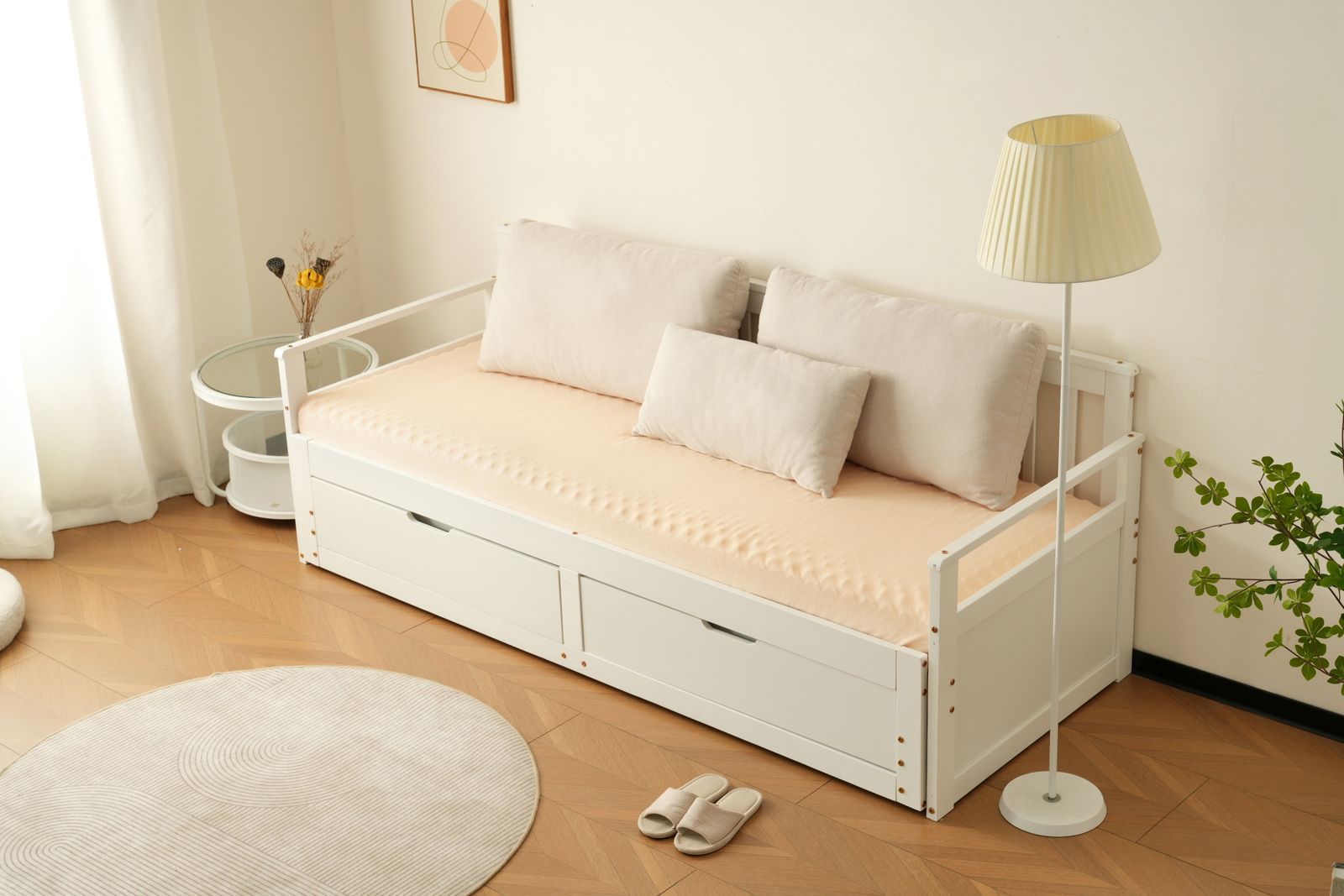 【幅70cmマット2個付】ソファベッド ディベッド 伸長式ベッド 木製 引 幅70cmマット2個付】 ソファベッド ディベッド 伸長式ベッド 木製