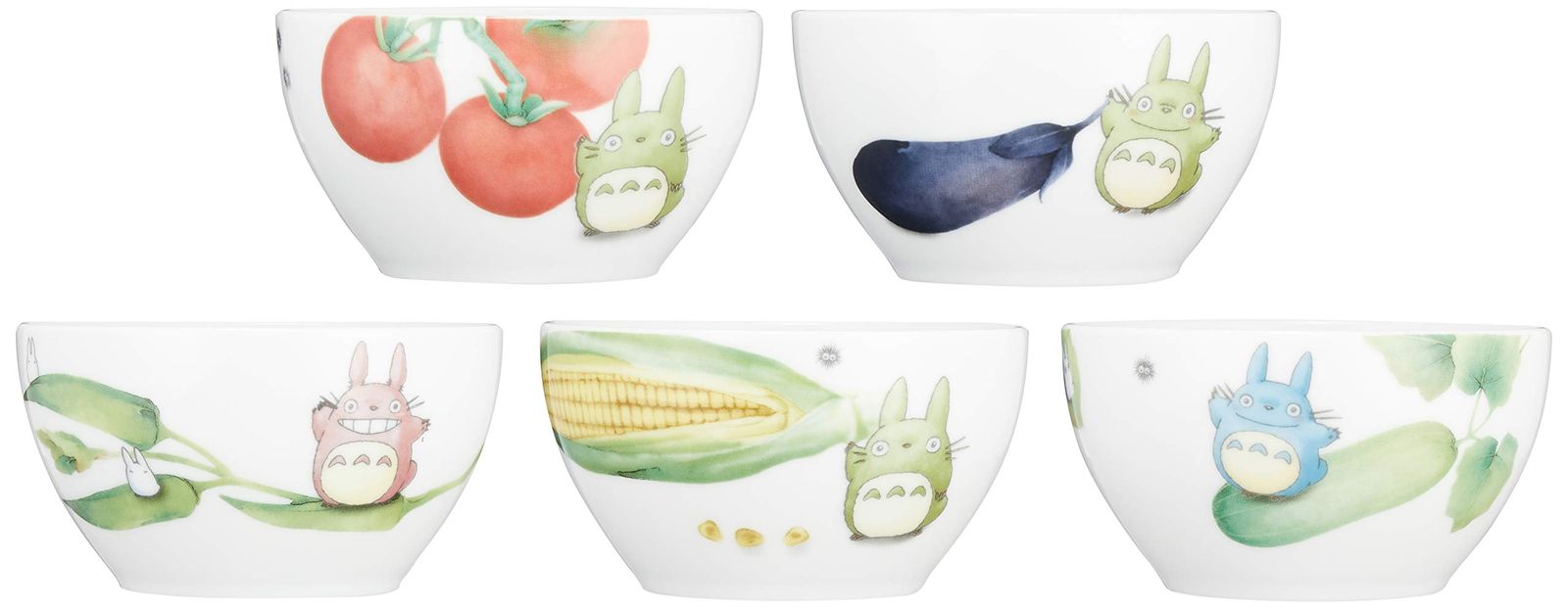 Noritake ノリタケ ボウルセット 絵変り 11 cm となりのトトロ 野菜シリーズ 電子レンジ対応 食洗器対応 白 ファインポーセレン 1704 15 L VT 94 08 ボウル11 セット 07 5種