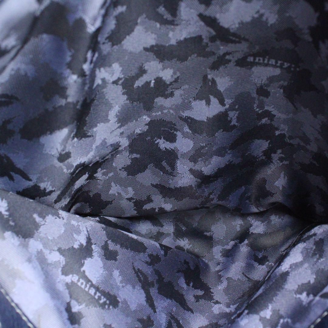 良品】aniary アンティークレザー トートバッグ チャーム付 A4可 紺色