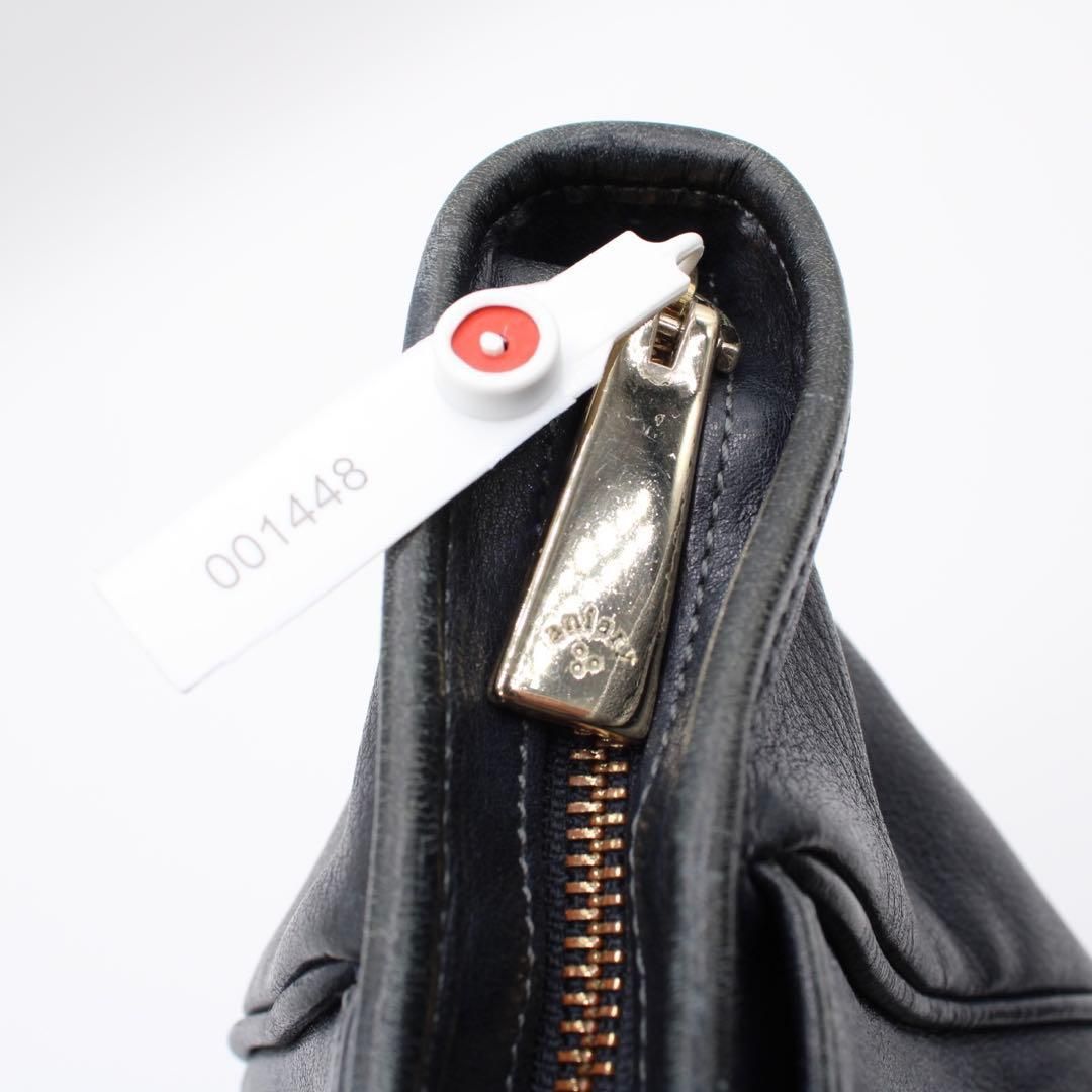 良品】aniary アンティークレザー トートバッグ チャーム付 A4可 紺色