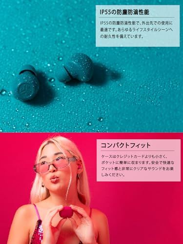  JLab ジェイラブ Go Pop ANC ワイヤレスイヤホン Bluetooth 5 3 ノイズキャンセリング 小型 軽量 クリアカラー スケルトンデザイン マイク付き 最大24時間 長時間再生 iPhone Android 対応 IP 55 052 ea 91 f その他 キッチン 食器