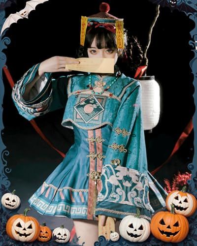  JIURUN コスプレ 衣装 キョンシー服 ロリータ ワンピース アニメ 刺繍 ゴスロリ かわいい レトロ 仮装 コスチューム イベント 暗黒風 演出服 afd 423 c 5 その他 キッチン 食器