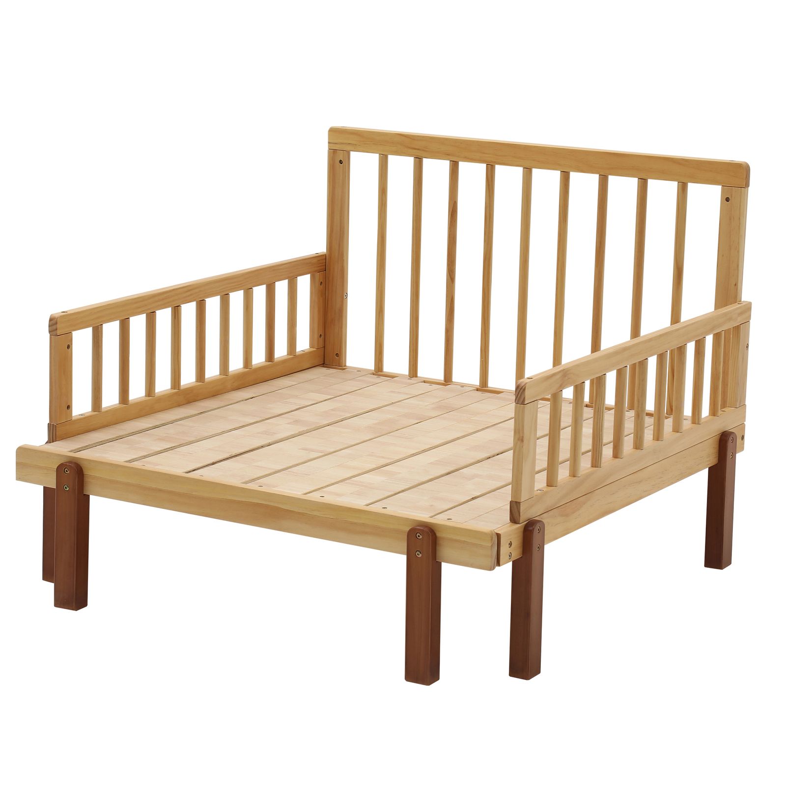 天然木 頑丈 耐震 ソファベッド ディベッド 伸長式ベッド 木製