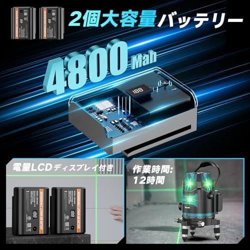 迅速に発送】【2025最新改良】SEESII レーザー墨出し器 グリーン