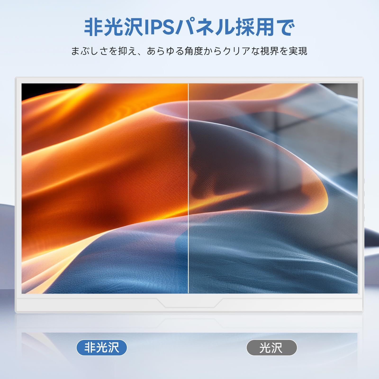 新品 モバイルモニター 16インチ 120Hz ホワイト ポータブルモニター