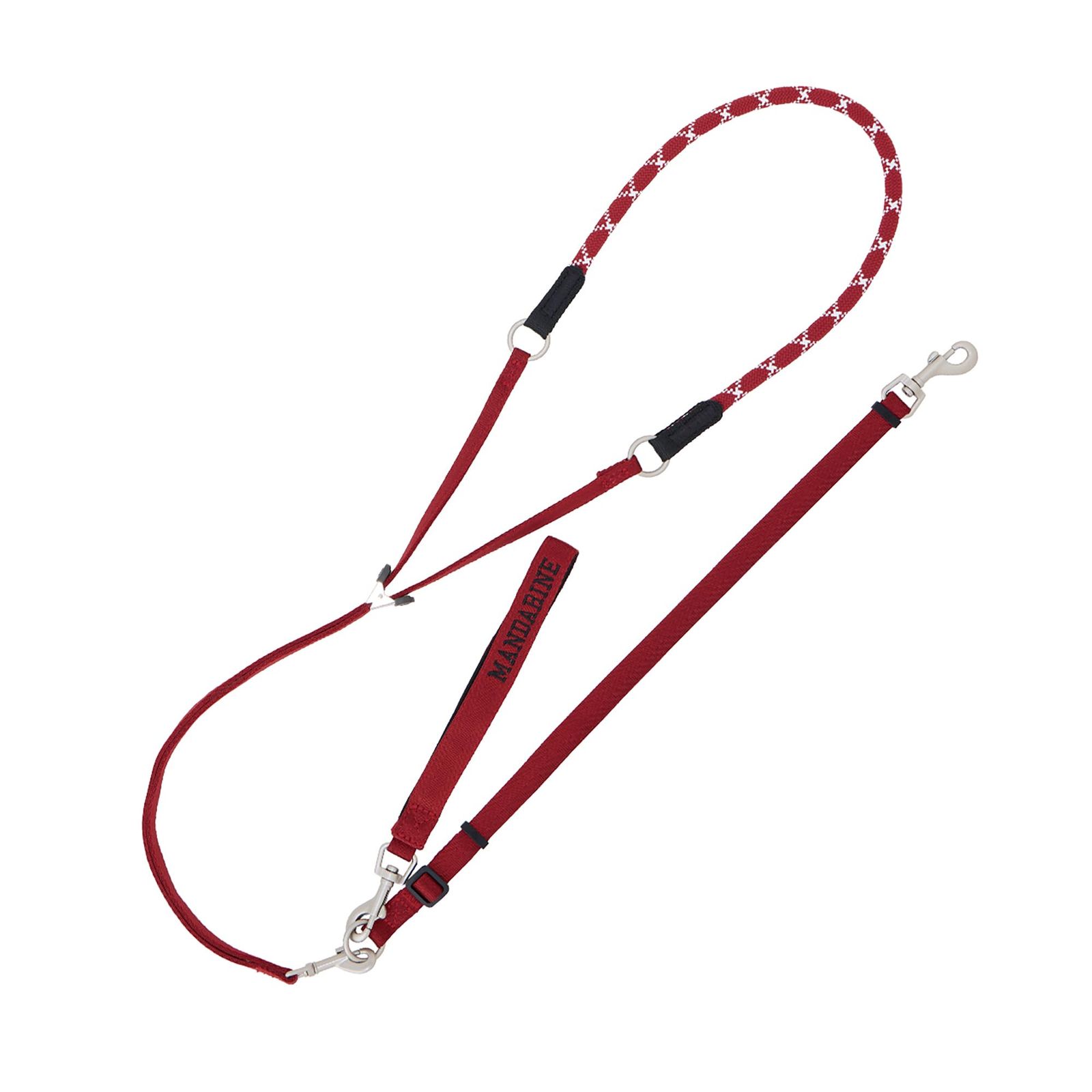 MANDARINE BROTHERS マンダリンブラザーズ HANDS FREE LEASH ハンズフリーリード 犬 リード 3WAY ショルダー ウェスト (RED) [RED]