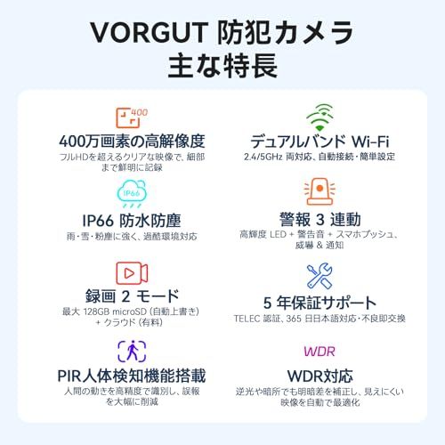 防犯カメラ 屋外 ソーラー 400万画素 ワイヤレス 監視カメラ 工事不要 360°広角撮影 夜間カラー撮影 人感検知 声光アラーム 双方向通話 SDカード録画対応 2 4 GHz 5 Wi Fi 対応 お宅 玄関 庭 駐車場に最適 m