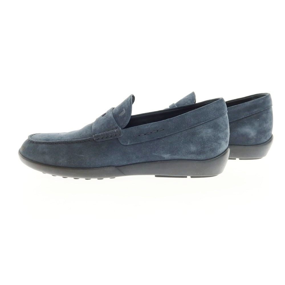 中古】トッズ TOD'S スエード コインローファー ネイビー【サイズ6 1/2