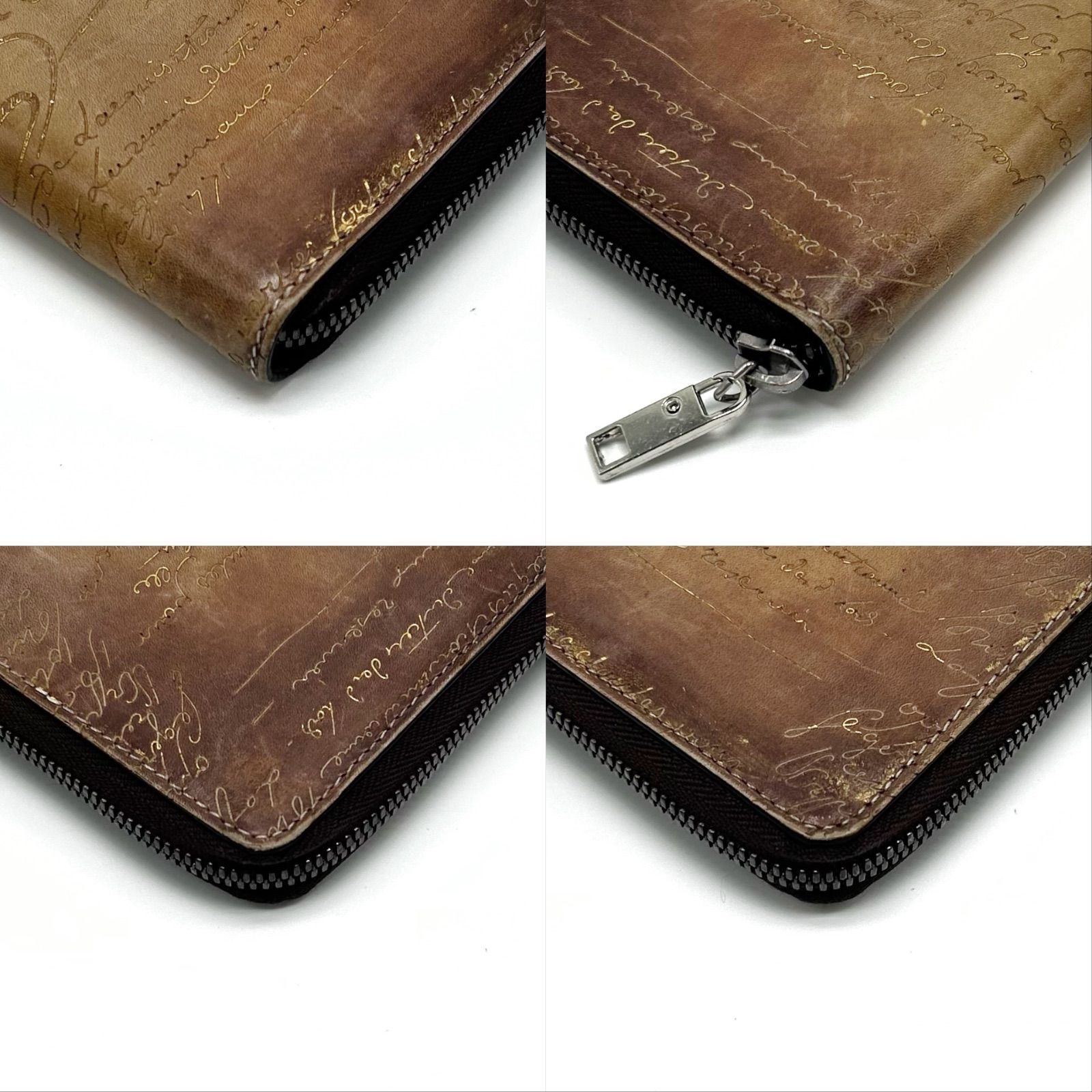 美品 Berluti ベルルッティ イタウバ ロングジップウォレット