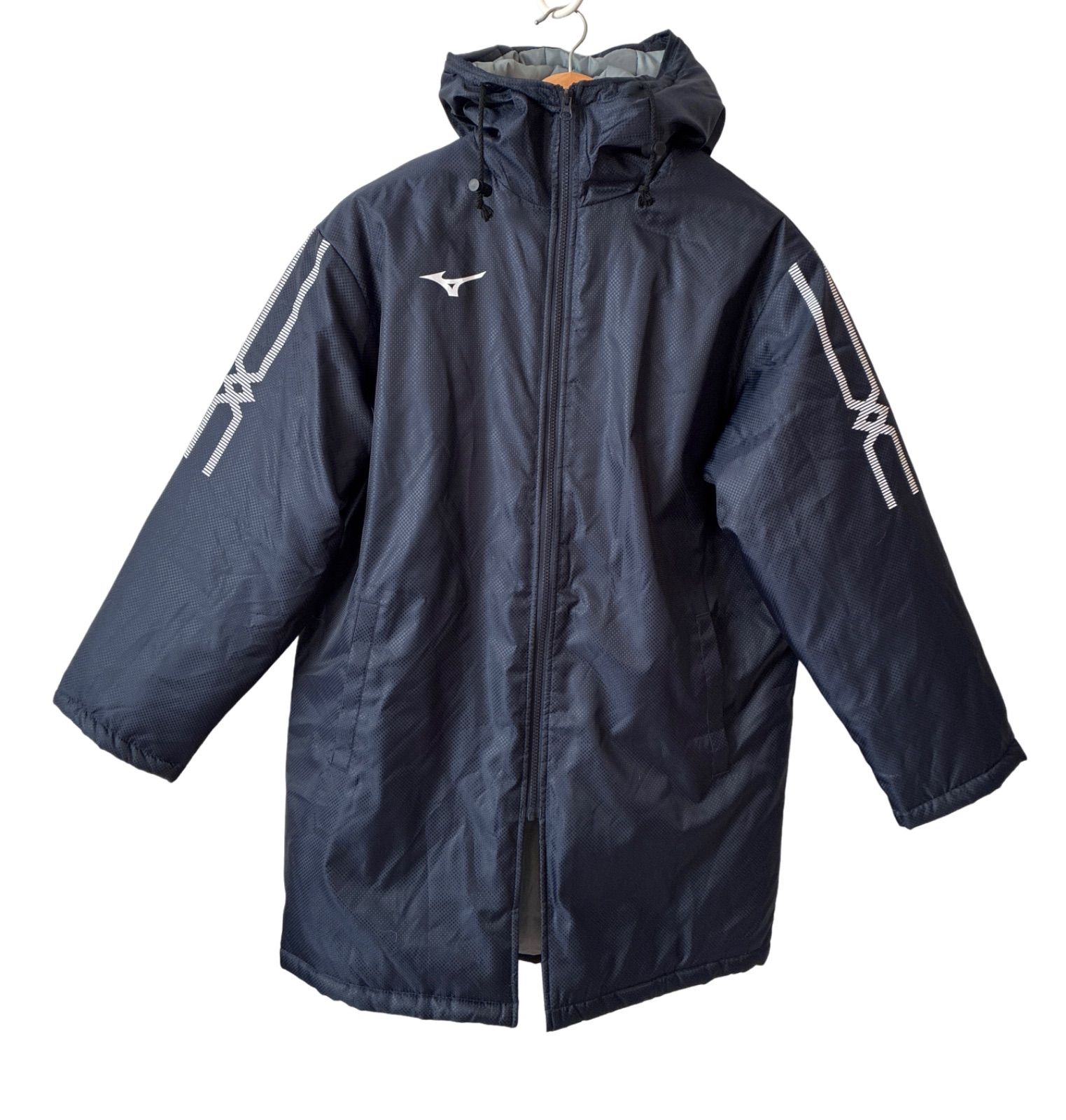 大きいサイズ メンズ MIZUNO ミズノ 中綿 ベンチコート 5L ネイビー 大きいサイズ メンズ MIZUNO ミズノ 中綿 ベンチコート 5L ネイビー