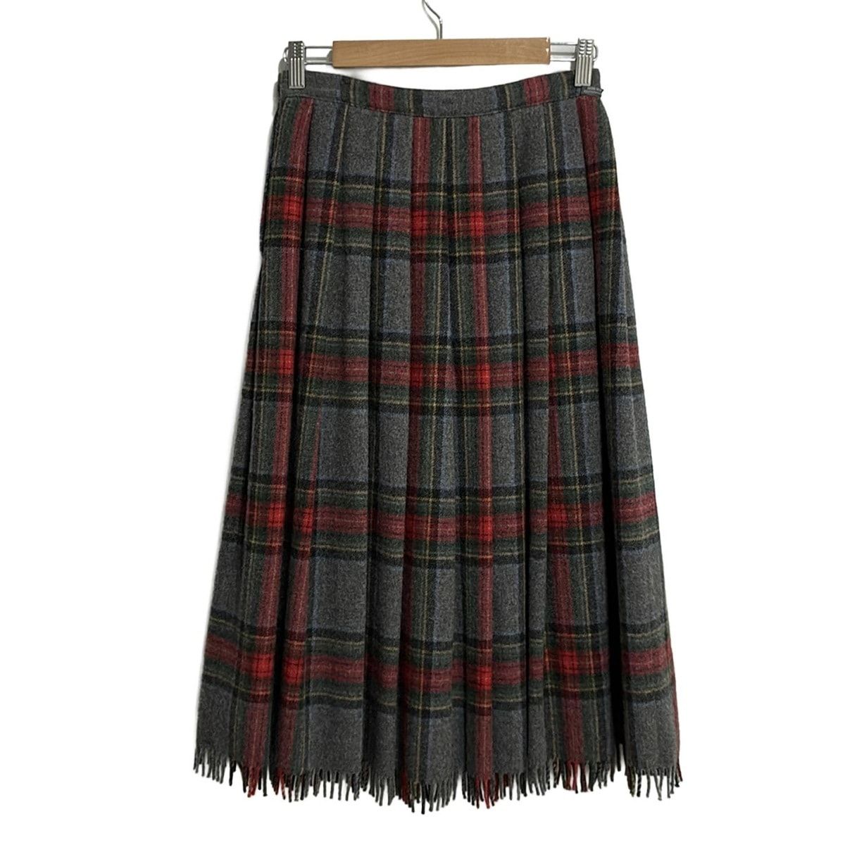 マドモアゼルノンノンMademoiselle NON NON ウール混ボックスプリーツ