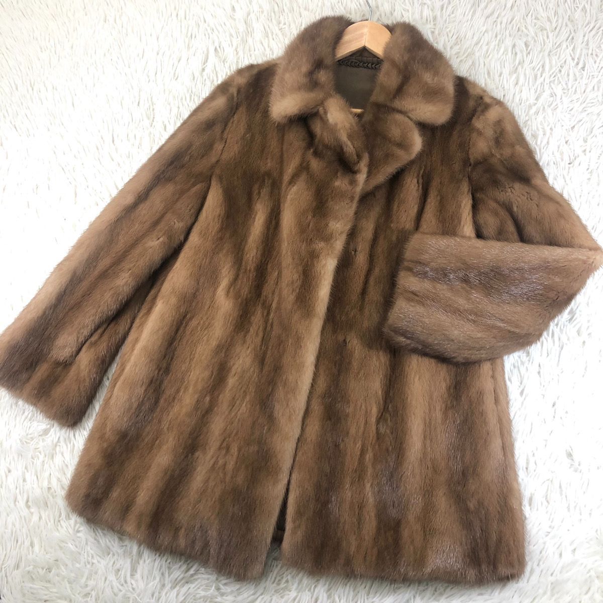 デミバフミンク ファーコート ミンクコート リアルファー 貂 本毛皮