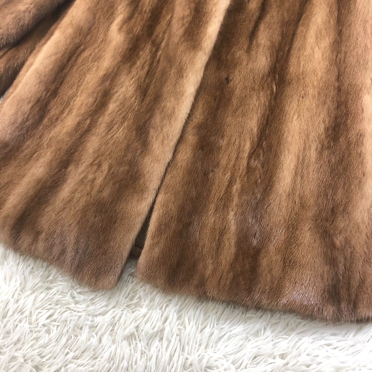 デミバフミンク ファーコート ミンクコート リアルファー 貂 本毛皮
