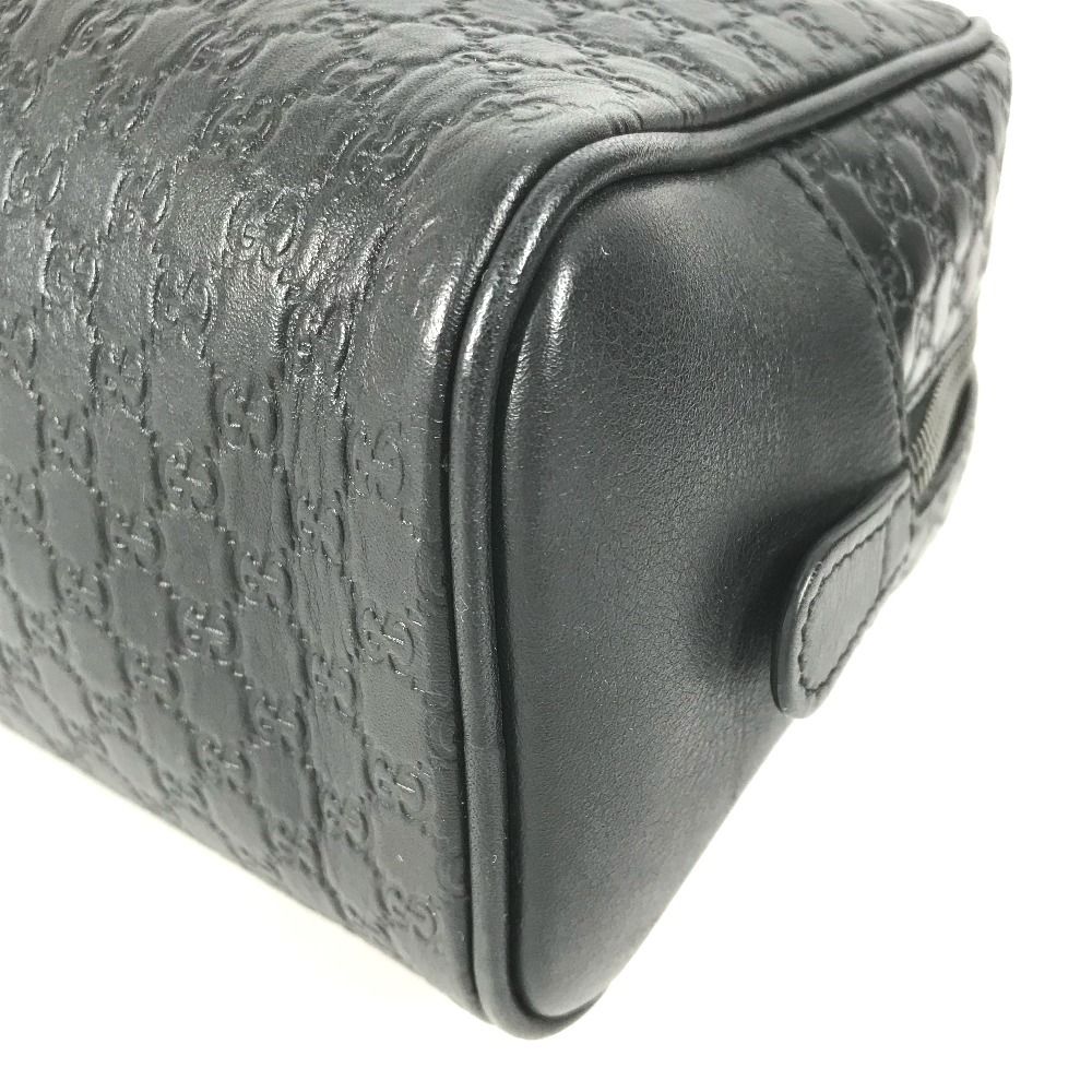 GUCCI グッチ セカンドバッグ GG ロゴ 419775 シマレザー ブラック