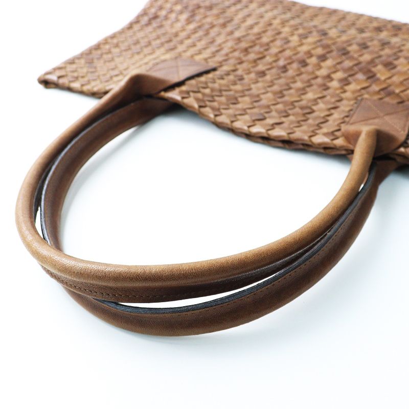 美品 ファロルニ FALORNI レザー イントレチャート トートバッグ